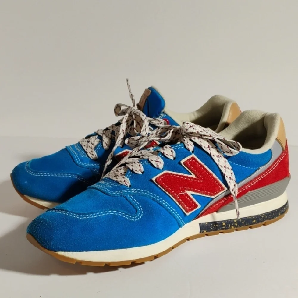 New Balance Women's Blue and Red Athletic Shoes - Picture 2 of 16